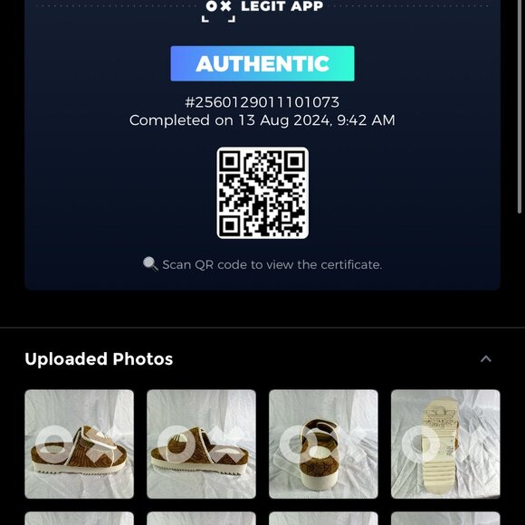 GUCCI X ADIDAS 3518968J 8126 Brown Canvas GG Supreme Men's Slides 8 - 8.5US - Picture 2 of 13